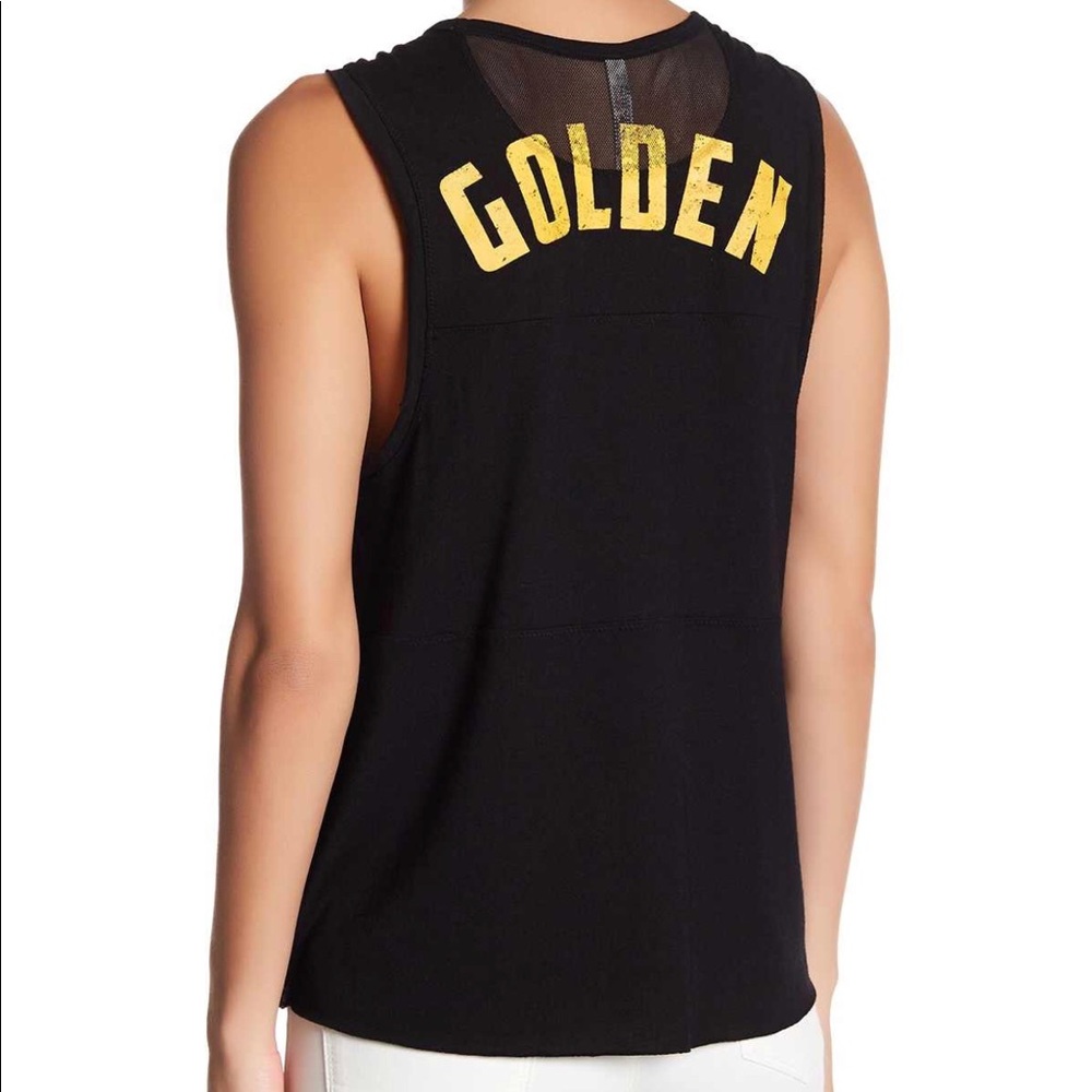 Free People Home Run Black Tank Tee Shirt